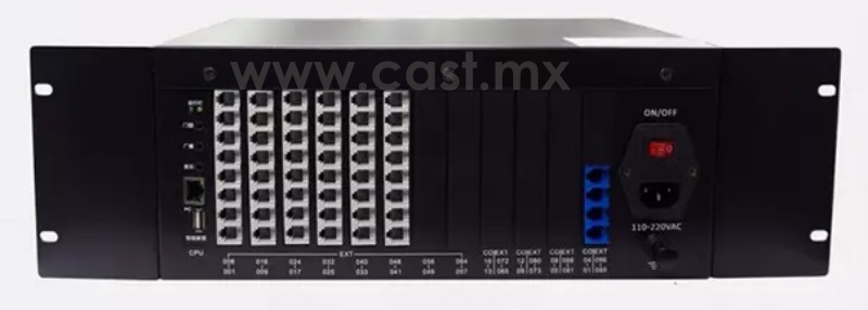 Excelltel Conmutador PABX de Mediana Capacidad Intercom System PBX TP96 Arnes para Rack CASTelecom