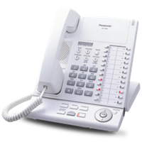 KX-T7625 Teléfono Digital Propietario Panasonic color Blanco con 24 Teclas Programables, Altavoz, SIN Pantalla