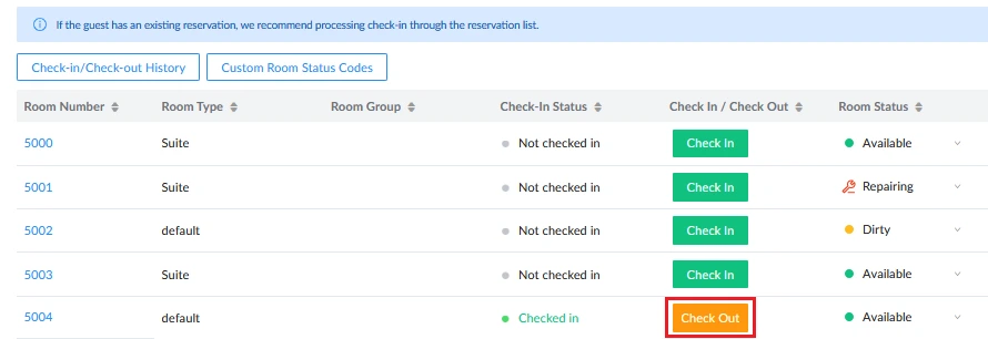Grandstream Sistema de Gestión de Propiedad PMS Local Visual Integrado en los Conmutadores IP SIP Serie UCM para Sector Hoteles, Moteles, Resort, Cruceros, Hospitales - Botón de Salida para registrar la salida Check out del huesped - CASTelecom