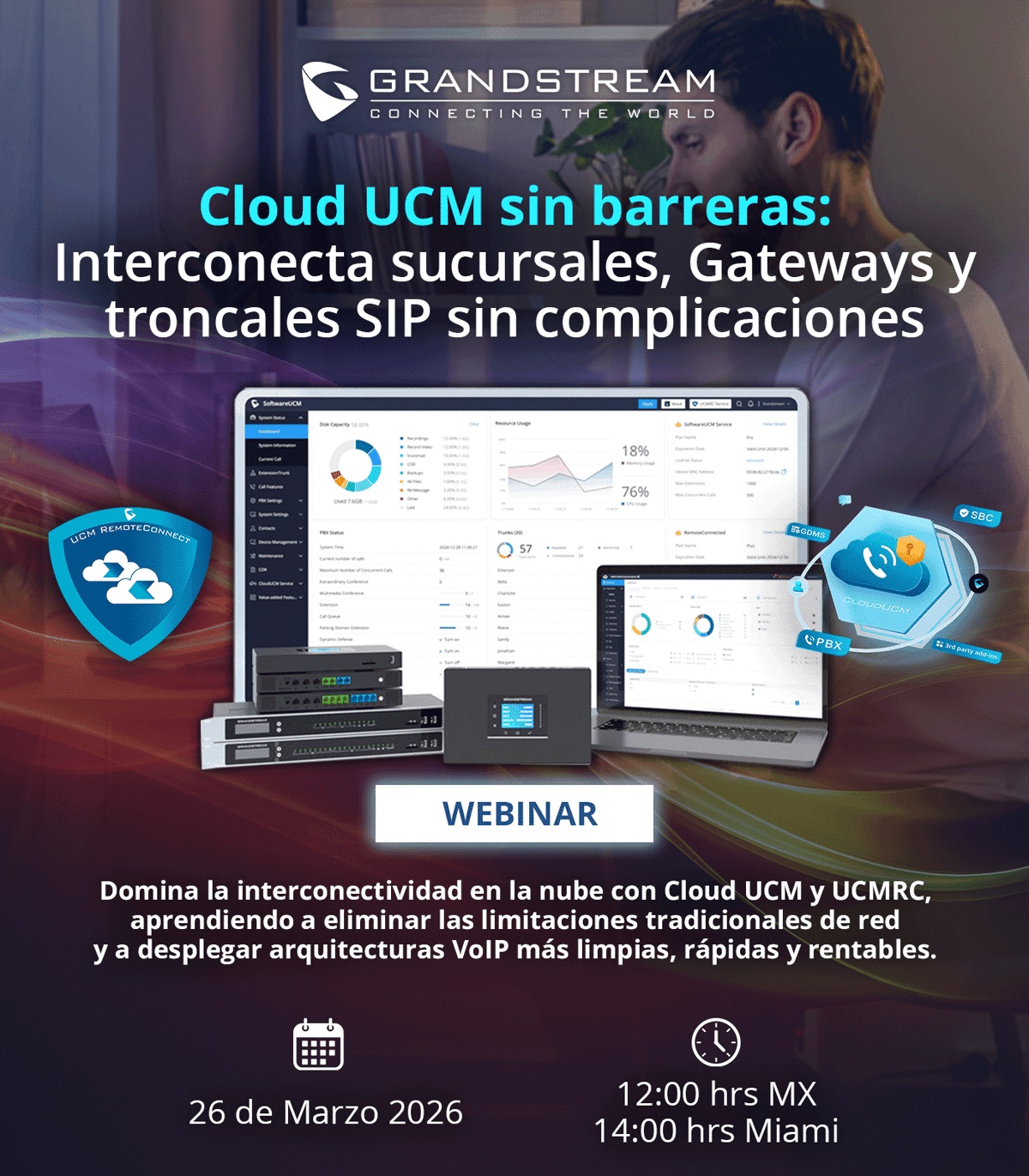 Grandstream Webinario CloudUCM y UCMRC 323630750 CASTelecom