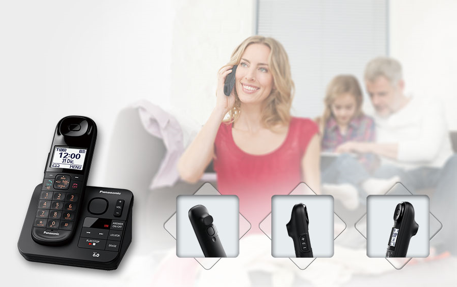 Telefono Inalambrico DECT Panasonic KX-TGL430MEB con Apoyo para el Hombro para conversaciones Larga con suave soporte al oido