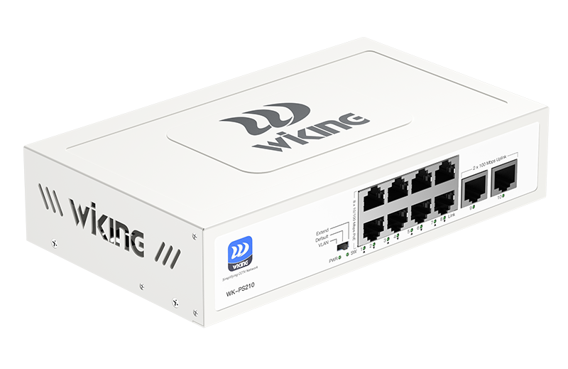 WK-PS206 Wiking Switch PoE No Administrable con Precio Optimizado para CCTV, VoIP y Switching de 4 y 2 UPlink RJ45 - CASTelecom